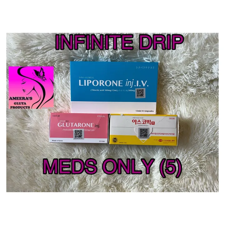 Ameeras Gluta infinite drip (korea + japan ) meds only 5 Lazada PH