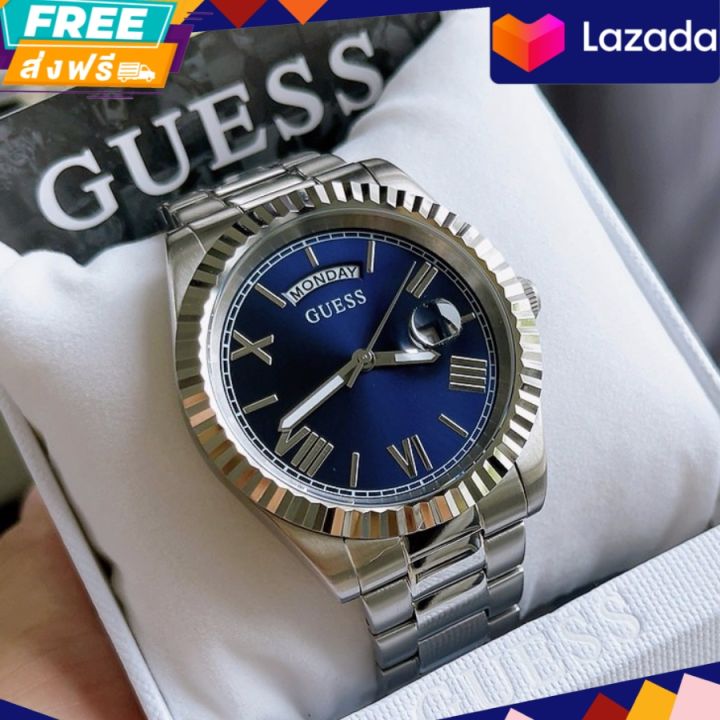นาฬิกาข้อมือ-guess-connoisseur-men-watches-silver-stainless-steel-case