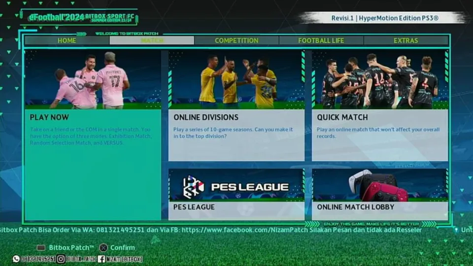 EFOOTBALL PES 2023 PS3 BITBOX PATCH SUMMER 