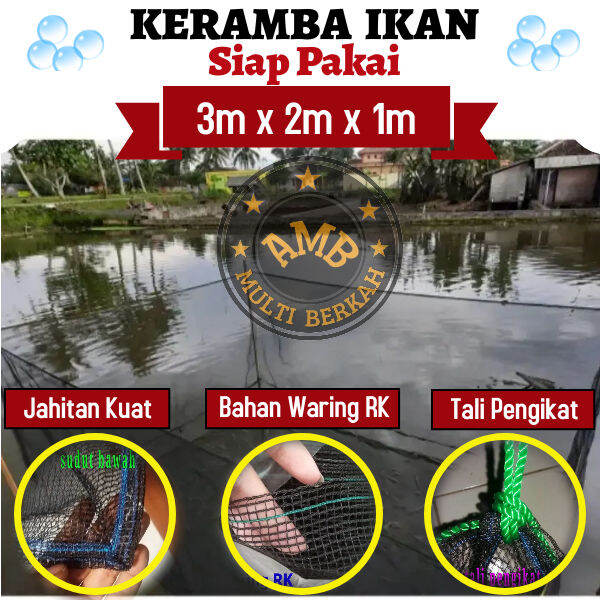 Keramba Ikan Hapa Jaring Apung Kerambah Bahan Warin Rk Ukuran M X M X M Lazada Indonesia