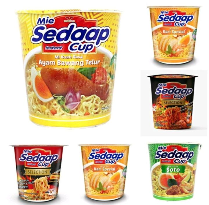 Mie Sedaap Instant Cup Korean Spicy Rawit Bingit Rasa Ayam Jerit