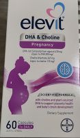 Elevit pregnancy and breastfeeding with DHA+choline 60caps exp  10/2024