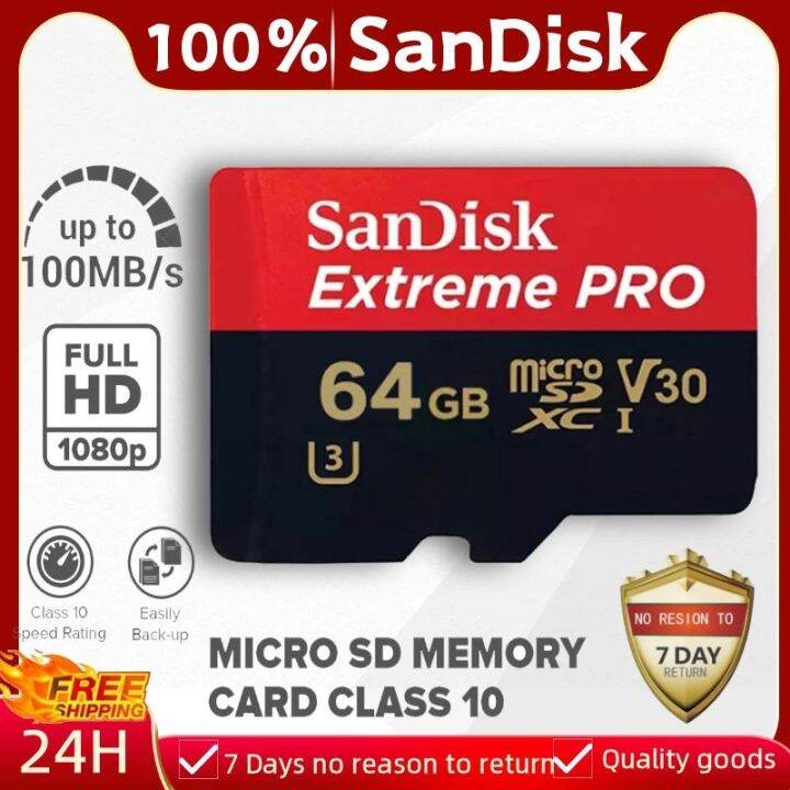 SanDisk Extreme Pro memory card 64gb original for android U3 4K Class ...