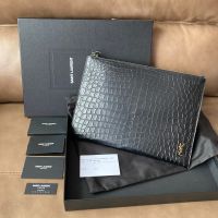 New! YSL Croc Embossed Clutch GHW ปี20