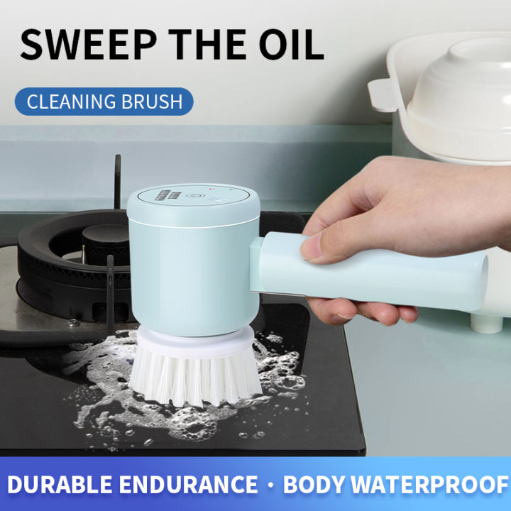 5in1 Multi-functional Wireless Electric Cleaning Brush for Kitchen and  Bathroom