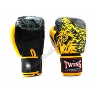 นวมชกมวยหนังแท้ แบบมีลวดลาย ยี่ห้อ Twins Boxing Gloves (leather)