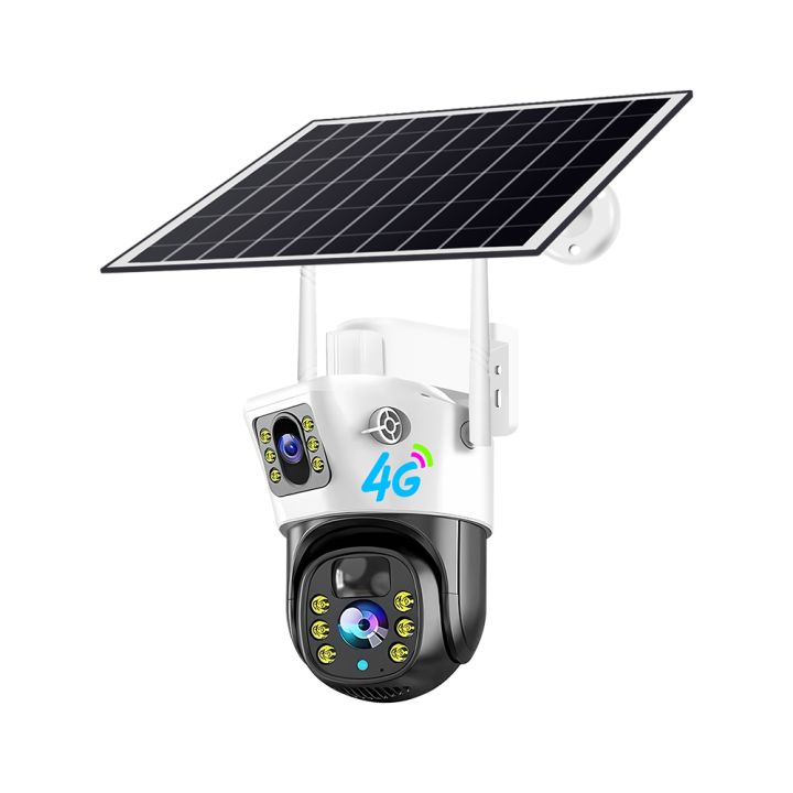 V380 Pro 4K Dual Lens Solar Camera 4G Sim Wireless Outdoor Waterproof ...