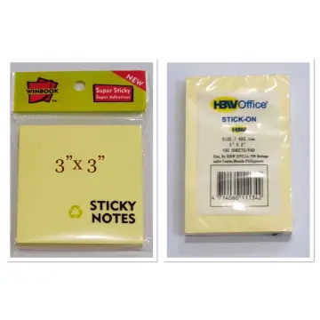 Sticky Notes 3x3 in (6 Pads) Bright Colored Super Self Sticky Pads - 100  Sheets/Pad - Easy to Post for School, Office Supplies - AliExpress