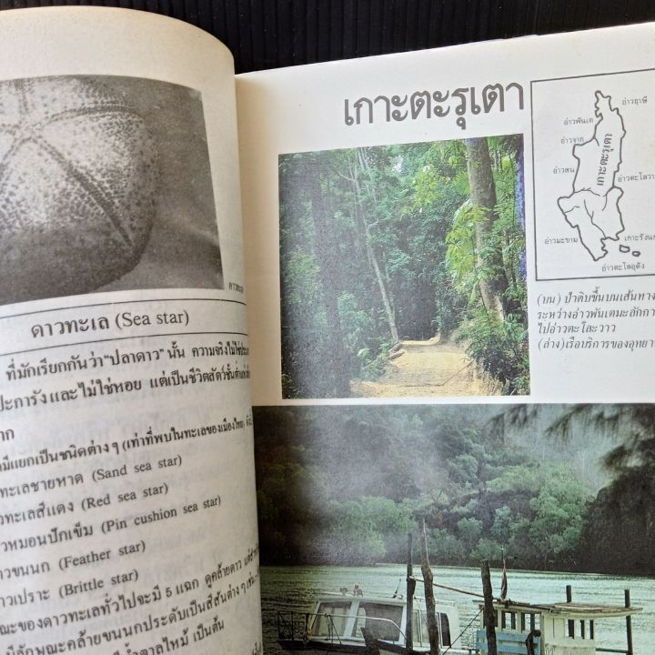 ตะรุเตา-หนังสือ-คู่มือท่องเที่ยวและอนุรักษ์ธรรมชาติ-82-หน้า-มีคราบเหลือง-ตามรูป