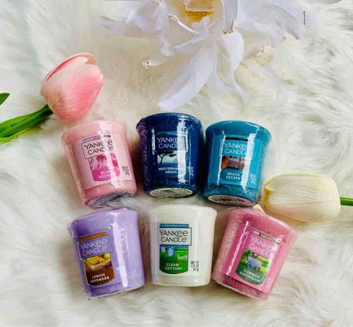 ขายของแท้เท่านั้น-พร้อมส่งในไทย-yankee-candle-samplers-votive-candle-49-g-เทียนหอมแยงกี้แคนเดิล-จาก-usa-แท้