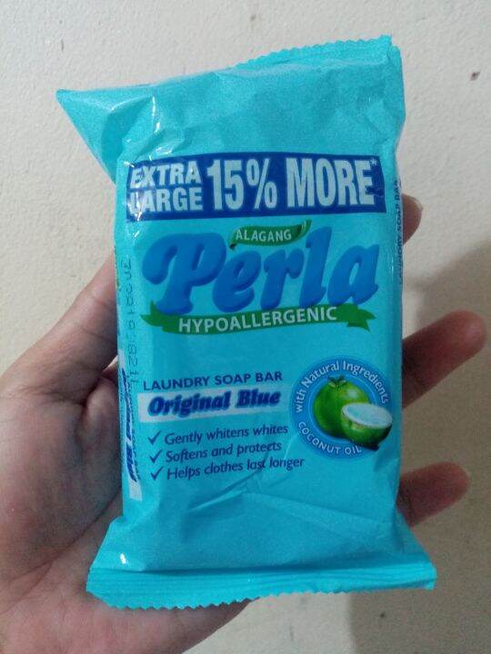 Perla Laundry Soap bar Original Blue, 110 grams per pack