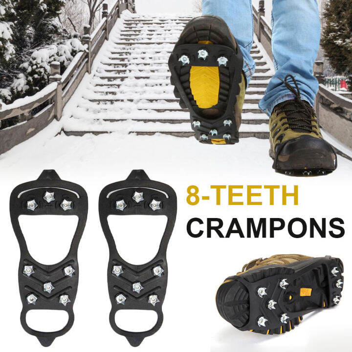 Gb 8Tooth Nonslip Crampons For Snow Walking On Icy Roads Snow Ice