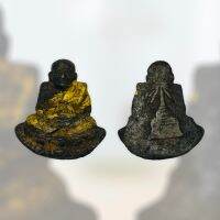 หลวงปู่ทวด เนื้อผงยาบดดำหลังพระธาตุลงรักปิดทอง,เครื่องราง,Amulets