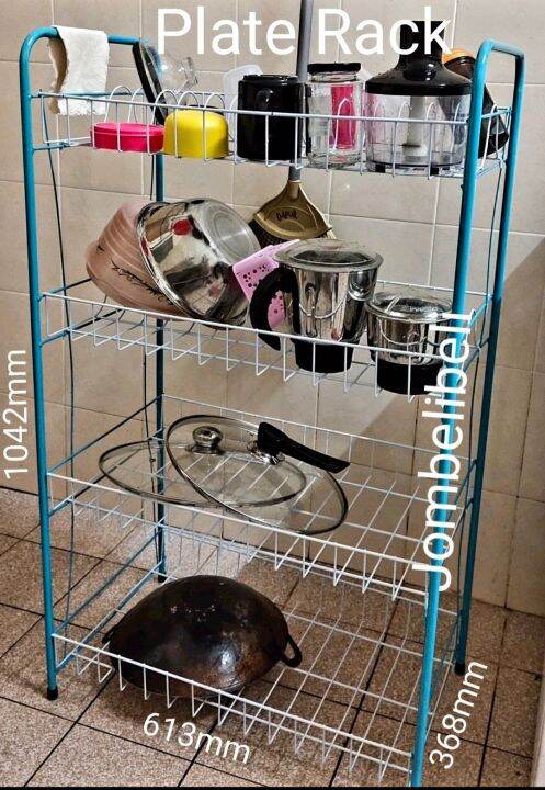 4 Layer Plate Rack / 4 Tingkat Rak Pinggan Mangkuk 2M7771 | Lazada