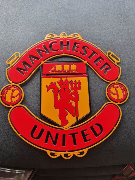 โลโก้-manchester-united-ขนาด-50-50-เซนติเมตรเหล็กหนา-3-มิลลิเมตรแบบแขวนติดผนัง-วัสดุทำจากเหล็กตัดเลเซอร์เส้นคมทุกจุดพ่นสี-2k-สีพ่นรถยนต์ภายนอกสวยงามคงทนไม่รอดไม่ร่อนไม่เป็นสนิมไม่เสียรูป-ติดตั้งได้ทั้