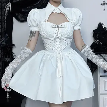 Womens Gothic Lolita Dresses Lace Long Sleeve Hollow-Out Velvet Midi Dress  Vintage Goth Dress Aesthetic Dress Y2K Punk Dress Fall Clothes