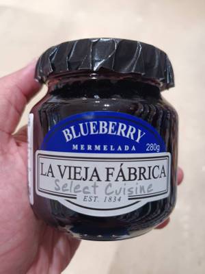 La vieja Fabrica Blueberry Mermelada 280g.ผลิตภัณฑ์ทาขนมปังบลูเบอร์รี่ 280กรัม