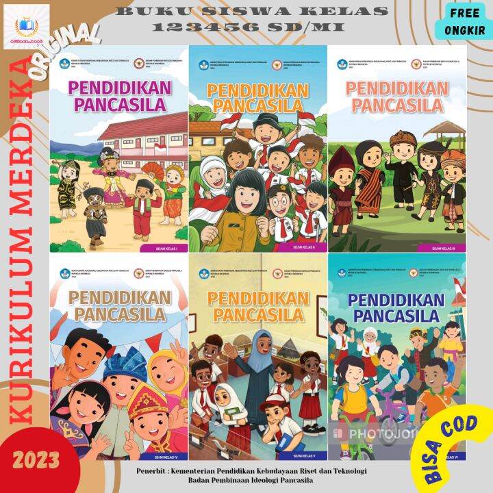 Buku Pendidikan Pancasila Kelas 1 2 3 4 5 Dan 6 Kurikulum Merdeka ...