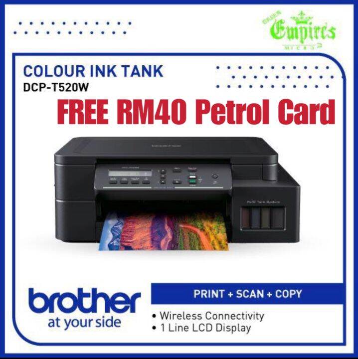 Brother DCPT520W Ink Tank Printer Print Scan Copy Wireless