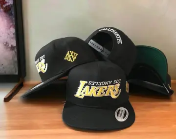 Mitchell & Ness Los Angeles Lakers Snapback Hat - Black/Yellow/Purple/Drip  Stripe - LA Lakers Cap for Men