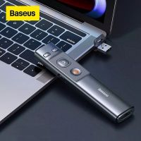 Baseus 2.4GHz Wireless Presenter Remote Controller Red Light Pen USB Control Pen For Mac Win 10 8 7 XP Projector PowerPoint PPT