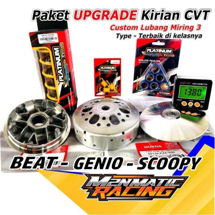 PAKET UPGRADE CVT BEAT FULL KIRIAN SCOOPY ESP CUSTOM PULLEY BUBUT 13 5 ROLLER RACING GENIO