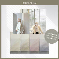 [MUSLEENA] EARTH2020 SCARF - Rectangle . 5 Colours . ผ้าพันยาวสี่เหลี่ยมผืนผ้า ลายเพ้นท์มือเรียบๆ เนื้อผ้าเบาสบาย พิมพ์แบบปลอดสาร บรรจุในกล่องแข็ง