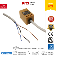 Omron Proximity TL-Q5MC1 เอาท์พุต DC 3สาย, NPN NO แหล่งจ่ายไฟ 12-24VDC สายยาว 2ม. สี่เหลี่ยมจัตุรัส อุปกรณ์ตรวจจับวัตถุออมรอน