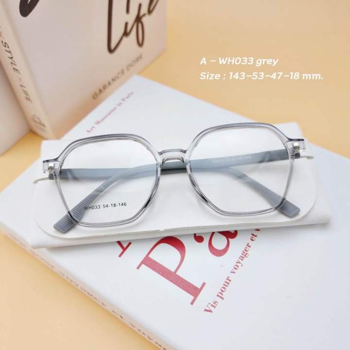 แว่นตา-กรอบแว่นตาสไตล์เกาหลี-สั่งตัดแว่นสายตา-แว่นตากรองแสง-พลาสติกเหลี่ยมมินิมอล-สั่งตัดได้ทั้งกรองแสงธรรมดาและมีค่าสายตา