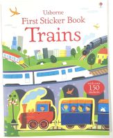 ?มาใหม่? Train first sticker book สมุดภาพสติ๊กเกอร์ (เนื้อหาเป็นภาษาอังกฤษ)​ Usborne sticker book หนังสือนิทานภาษาอังกฤษ หนังสืออัสบอร์นเน่