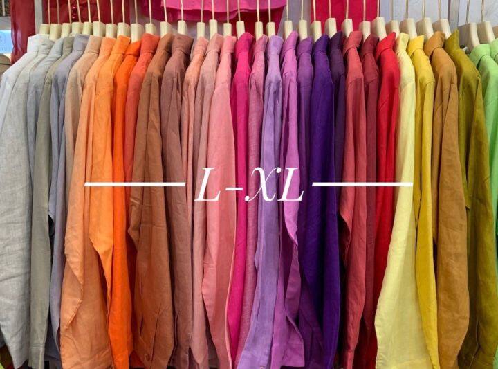 เสื้อลินิน-ระบุสีในแชตได้เลยจ้า-สีเยอะมากแม่