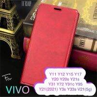 เคสโทรศัพท์มือถือฝาพับหนัง มีทั้งหมด5สี For VIVO Y11 Y12 Y15 Y17 Y20 Y20s Y21s Y31 Y72 Y91c Y95 Y21(2021) Y3s Y33s V21(5G)