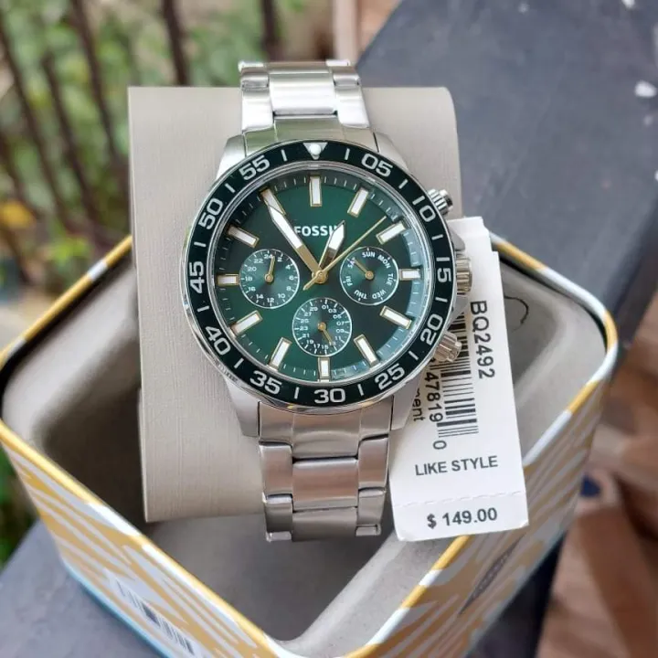 Fossil watch Green face 100% original lowest price in the market | Lazada PH