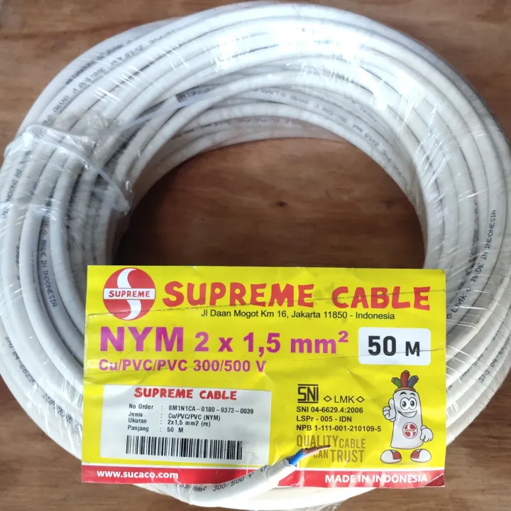 Meter Kabel Listrik Supreme Nym X Mm Meter Cu Pvc Pvc V Lazada Indonesia