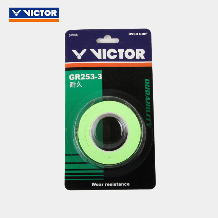 victor-ของแท้-victor-victor-victor-ไม้แบดมินตันยางมือสำหรับฝึกดูดซับเหงื่อ3แพ็คประเภททนทาน-gr253-3