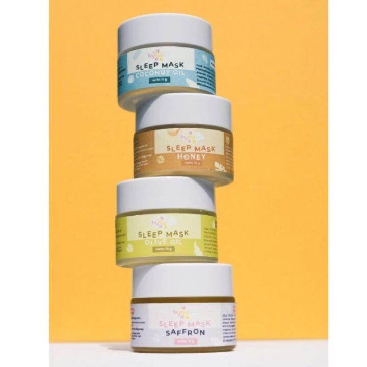 [READY] BPOM SLEEPING MASK BYBDKA [BPOM] (SAFFRON, HONEY, COCONUT OIL