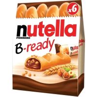 ✅✅ Nutella B-ready เวเฟอร์อบกรอบ สอดไส้ช็อคโกแลตนูลเทล่า 1กล่องมี6แท่ง‼️