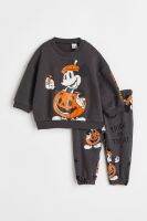 H&amp;M ?เซ็ต2ชิ้น Sweatershirt กางเกงลายฟักทอง ขนาด6m,9m,18m,2T