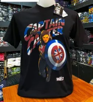 เสื้อMarvel ลิขสิทธิ์แท้ ลาย Captain สีดำ (MVX-309)