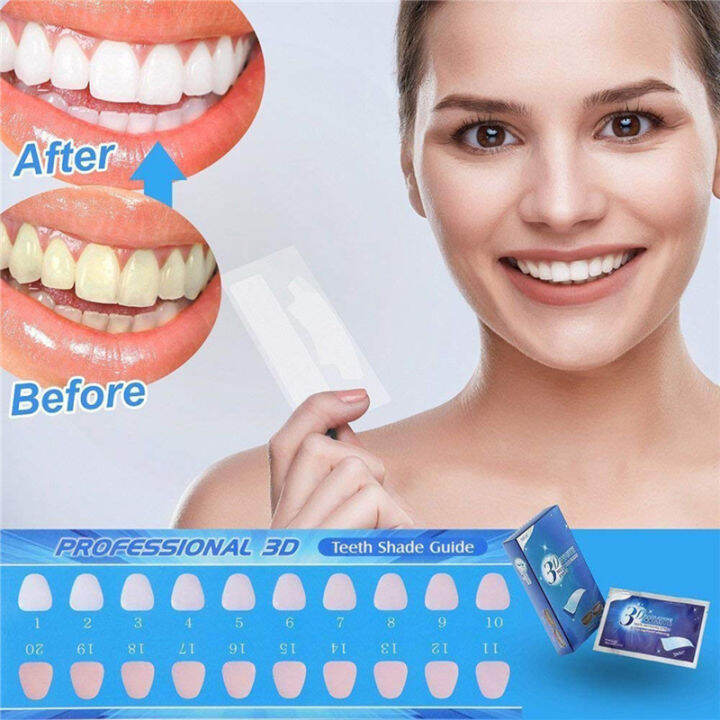 [14 bags / 28 pcs] 5D Teeth Whitening Double Elastic Teeth Strip Teeth ...