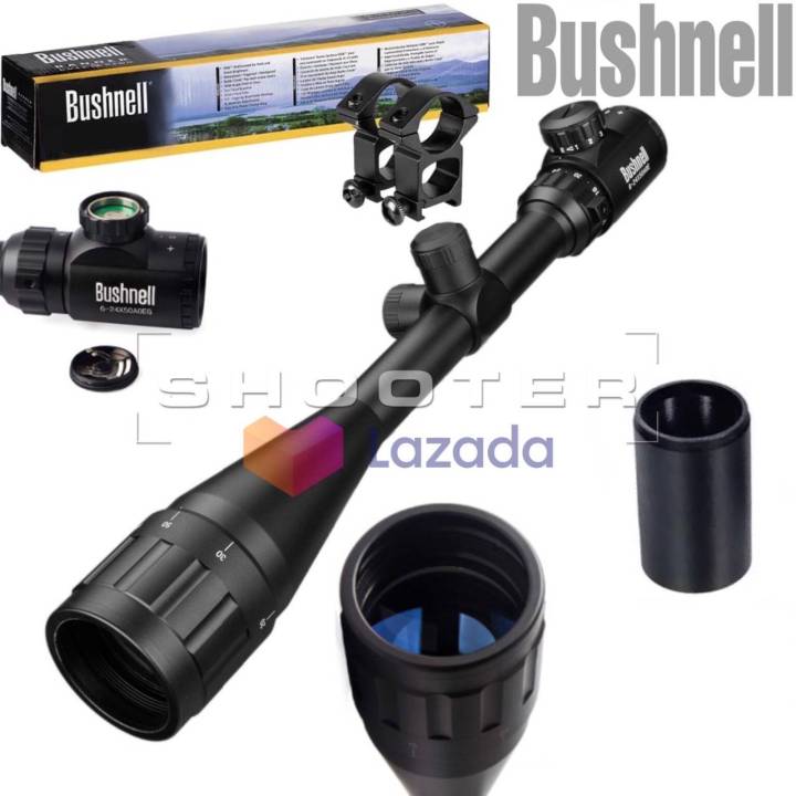 กล้อง-bushnell-6-24x50-aoe-สินค้าเกรดสูง-มีไฟ-ปรับหลา-ท่อลดแสง