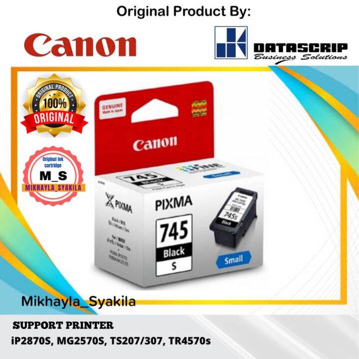 Tinta Printer Cartridge Canon Pixma PG745s Black Original Lazada