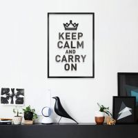 สติ๊กเกอร์อะคริลิคติดผนัง 3D ลายคำสร้างกำลังใจ keep calm and carry on พร้อมส่ง