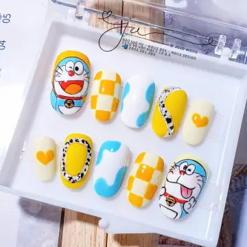 Sticker dán móng tay,hình dán móng tay hoạ tiết chú mèo máy Doraemon - Đô  rê mon dễ thương trang trí móng tay nail | Shopee Việt Nam