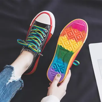 Rainbow colored clearance women's shoes