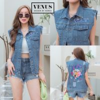 Cartoon Jeans เสื้อกั๊กผ้ายีนเนื้อดี สกีนลายการ์ตูนสุดน่ารัก งานสวยนะคะ ใส่ง่ายเก๋สุดๆคะ แม๊ทกับเสื้อสีพื้นก็สวยคะ