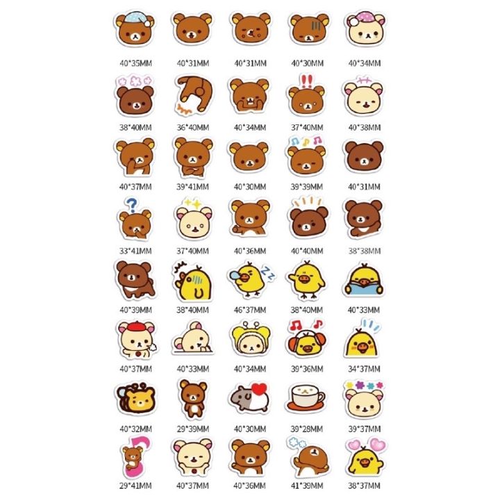 sticker-สติ๊กเกอร์-kilakkuma-h-26-ริลัค-คุมะ-40-ชิ้น-ซานริโอ้-sanrio-kuma-คุมะ-คูมะ-ริลัก-กูมะ-คิทตี้-hello-kitty-หมี