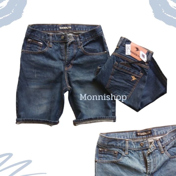 m-jeans-กางเกงยีนส์ขาสั้นริมแดง-ริมแดงฟอก-size-28-42-เป้าซิฟ