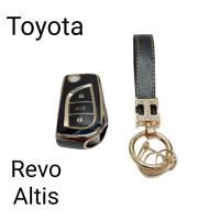 เคสกุญแจรถ TPU ตรงรุ่น Toyota Altis,Revo พร้อมพวงกุญแจ แบบพับ 2-3ปุ่ม