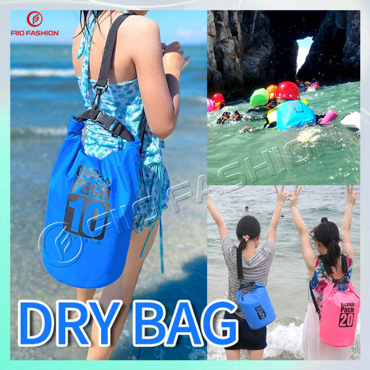 Ocean Pack Dry Bag Waterproof 5L 10L Bucket Bag Sling Shoulder Backpack